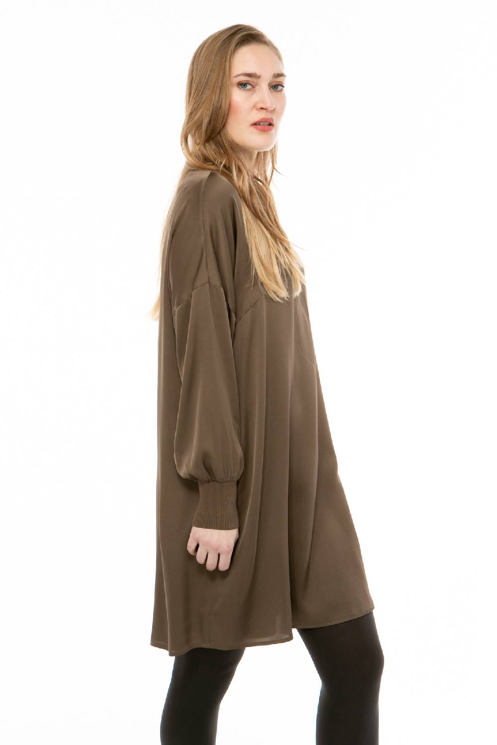 IVI GmbH SOLID SILK Tunika-Kleid olive Online Shopping