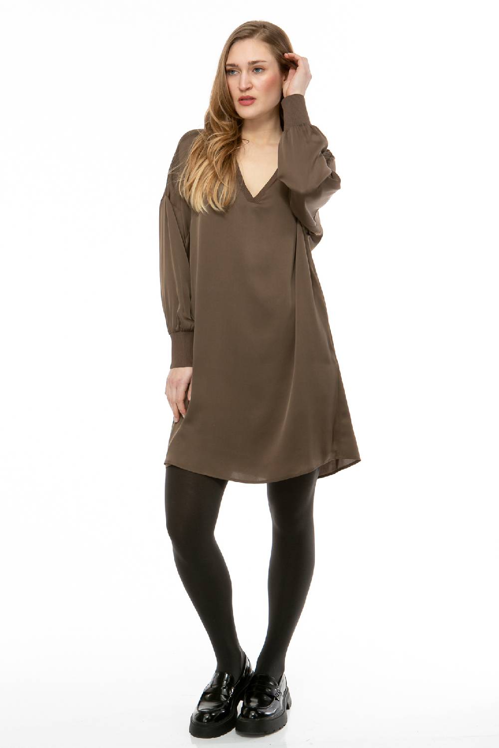 IVI GmbH SOLID SILK Tunika-Kleid olive Online Shopping