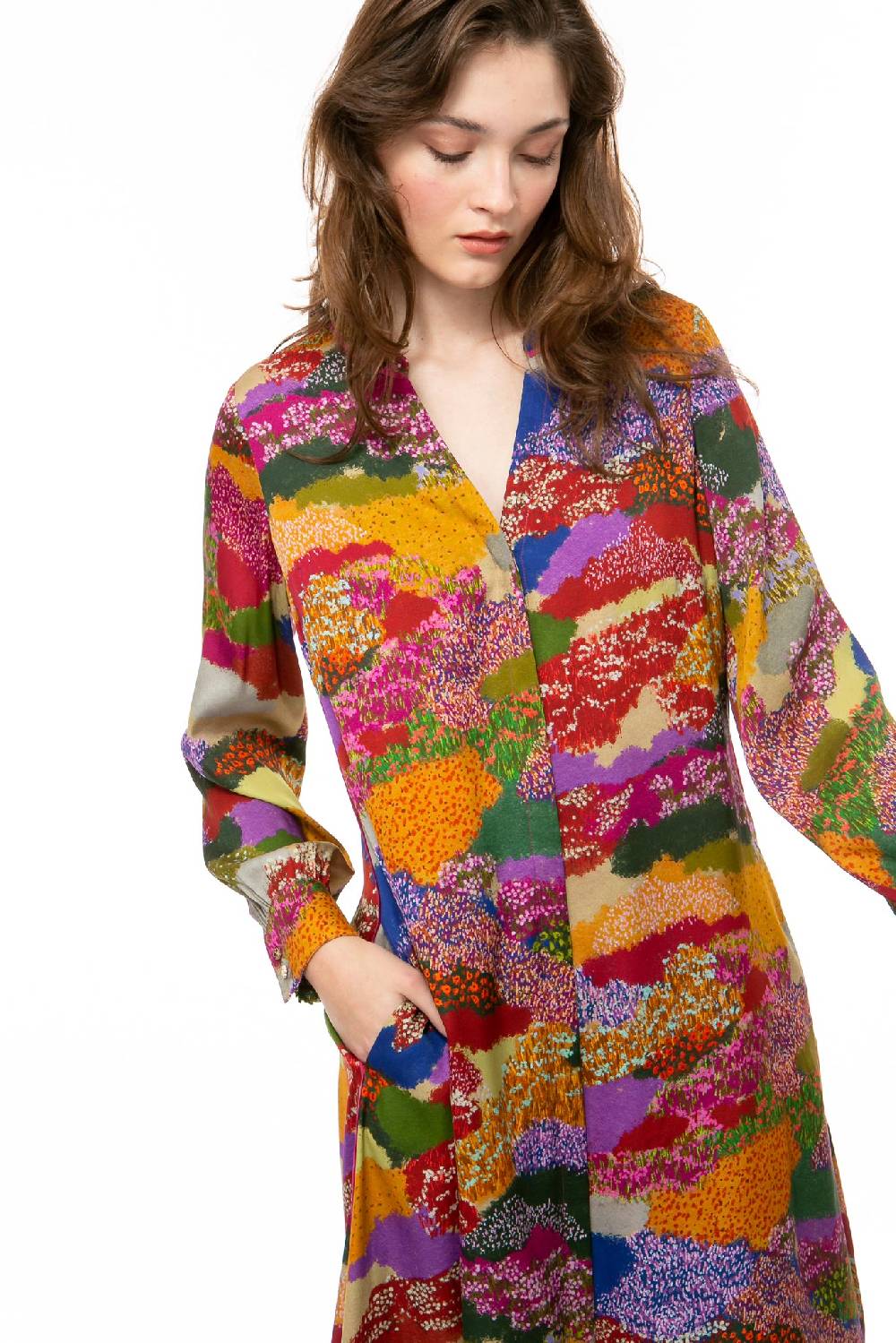 IVI GmbH FLOWER FIELDS Seidenkleid multicolor Neueste Mode