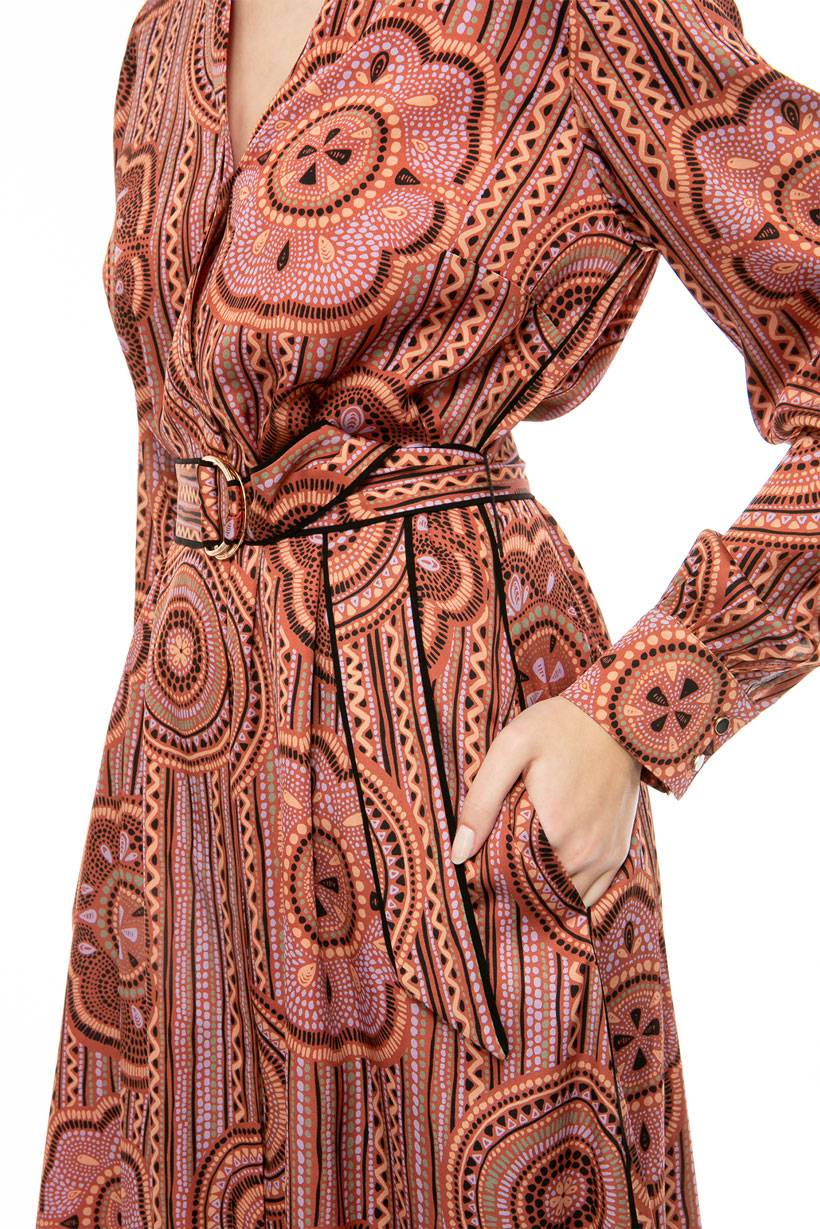 IVI GmbH MOSAIC Seidenkleid lilac Große Rabatte