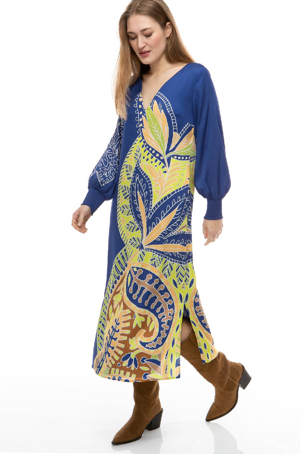 IVI GmbH PAISLEY Seidenkleid blau Bestseller