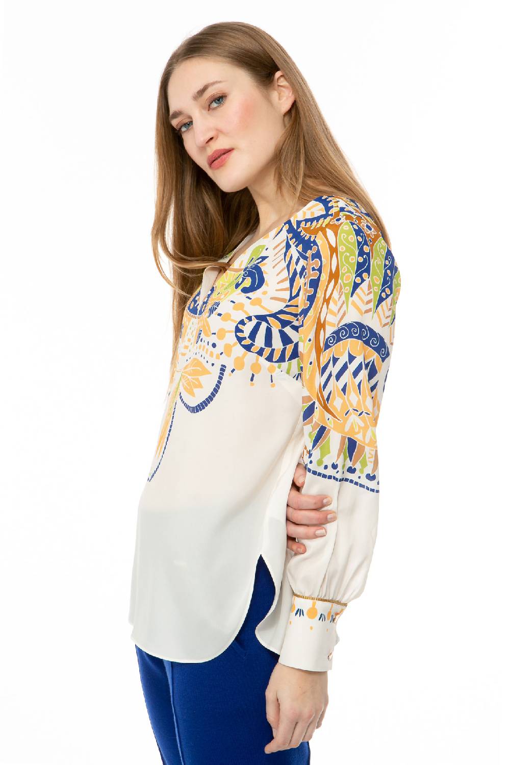 IVI GmbH PAISLEY Bluse weiß Tiefpreis