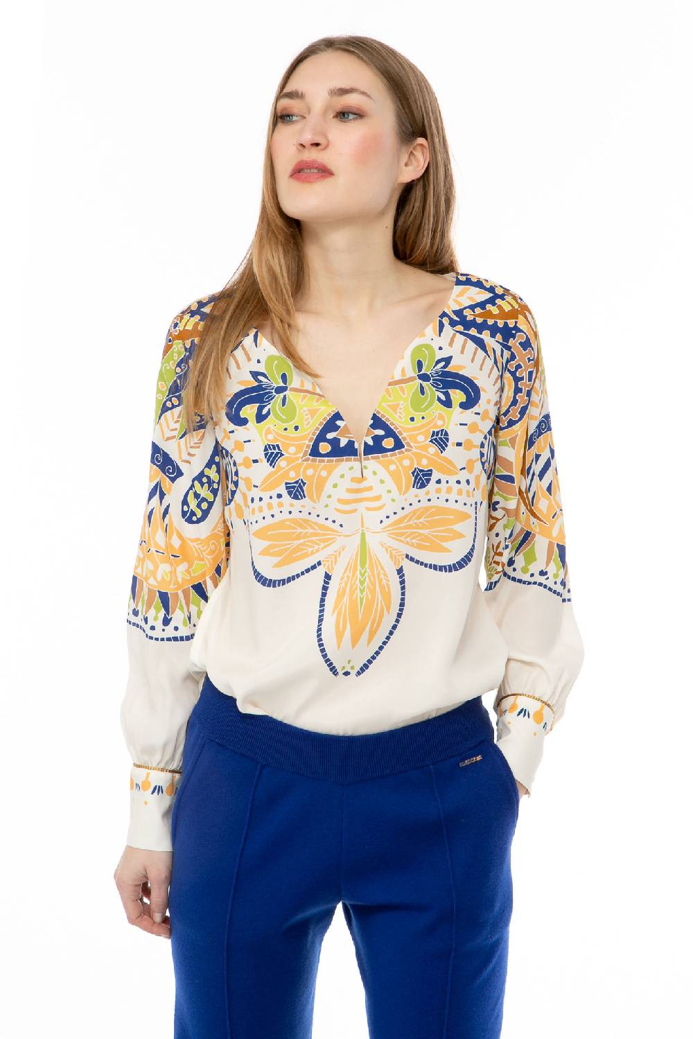 IVI GmbH PAISLEY Bluse weiß Tiefpreis
