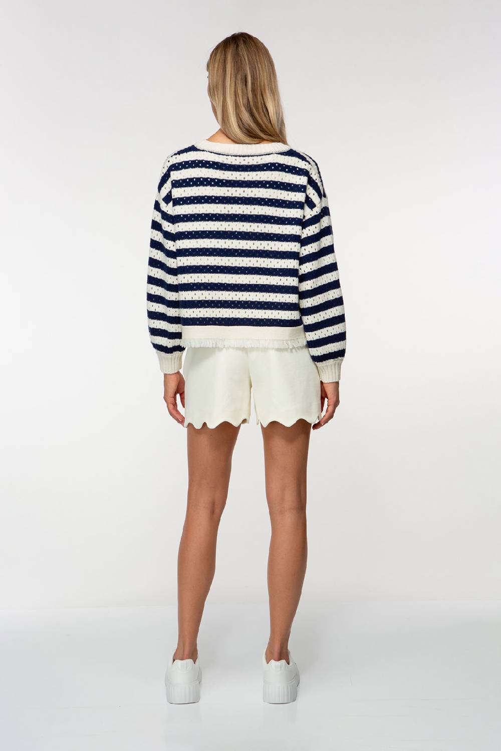 IVI GmbH SOLID KNIT Boxy Cardigan mit Streifen Bis zu 65% Rabatt