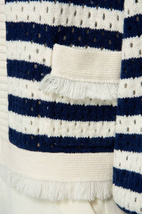 IVI GmbH SOLID KNIT Boxy Cardigan mit Streifen Bis zu 65% Rabatt