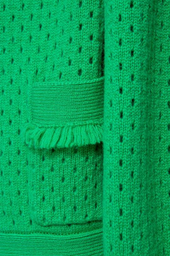 IVI GmbH SOLID KNIT Boxy Cardigan smaragd Nur für heute