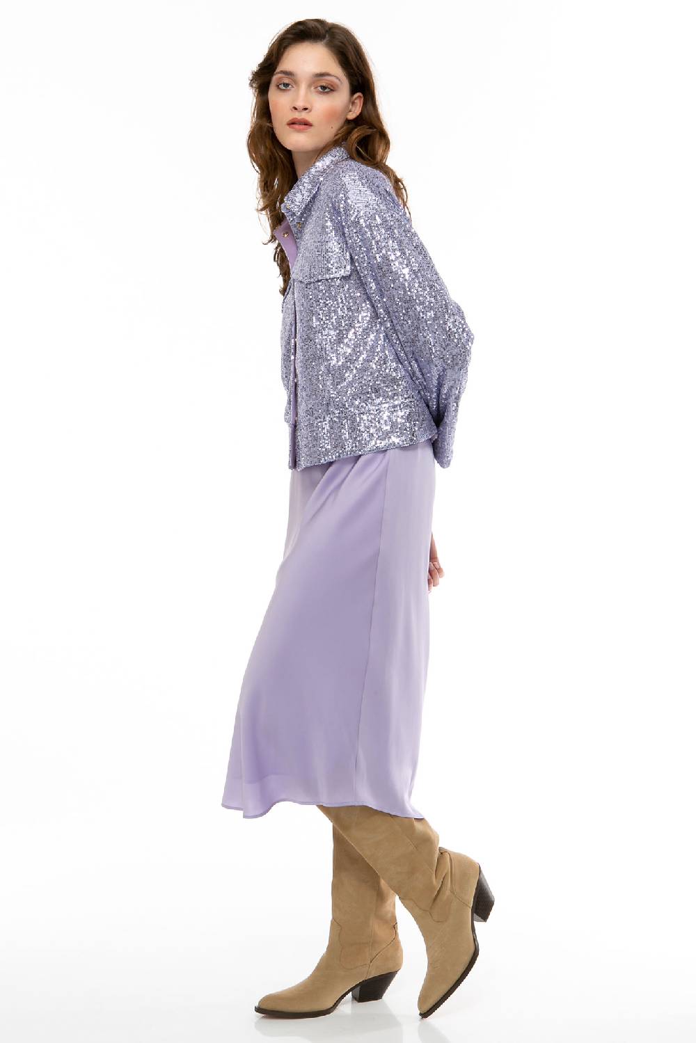 IVI GmbH SEQUINS Boxy Jacke lila Fabrikladen