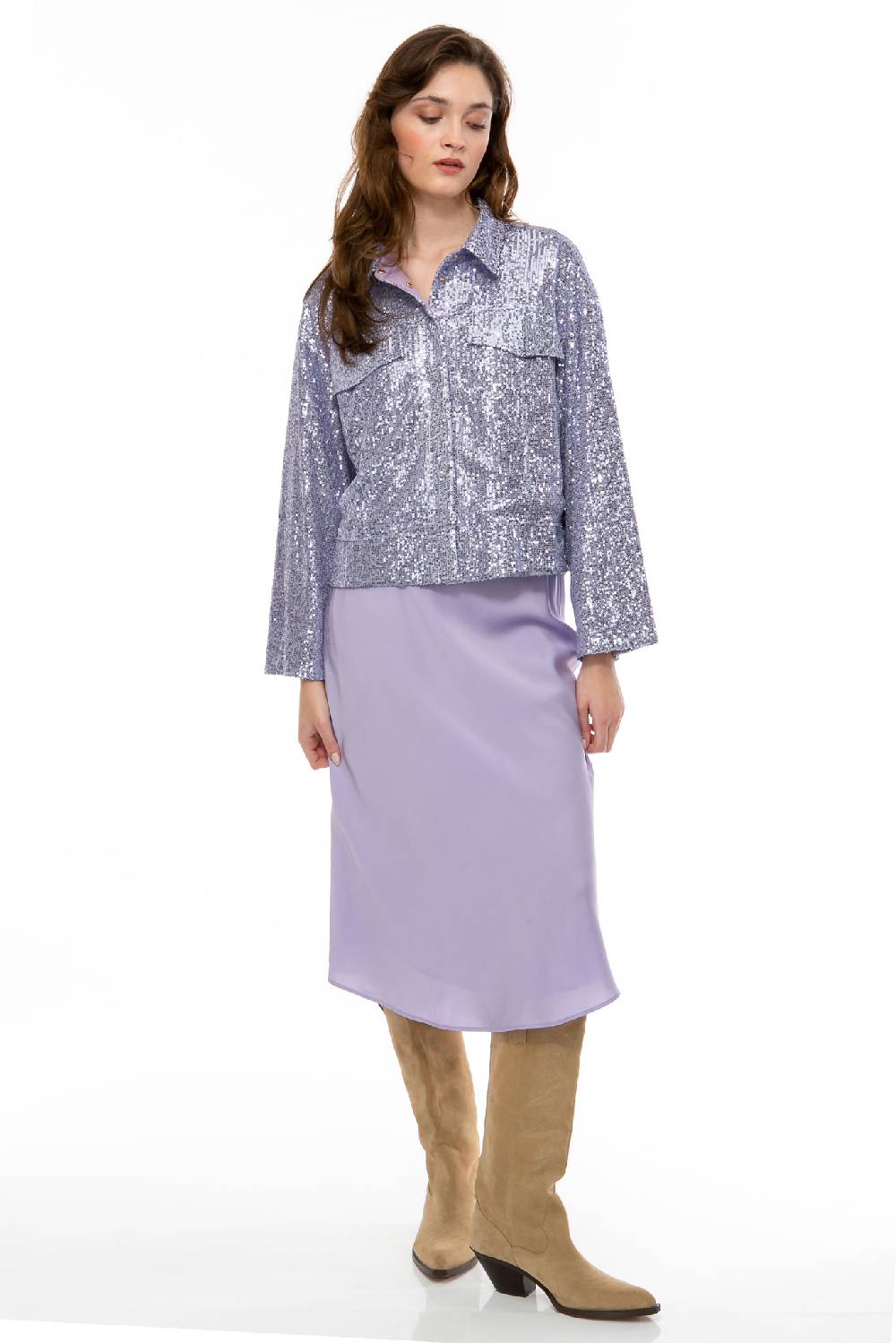 IVI GmbH SEQUINS Boxy Jacke lila Fabrikladen