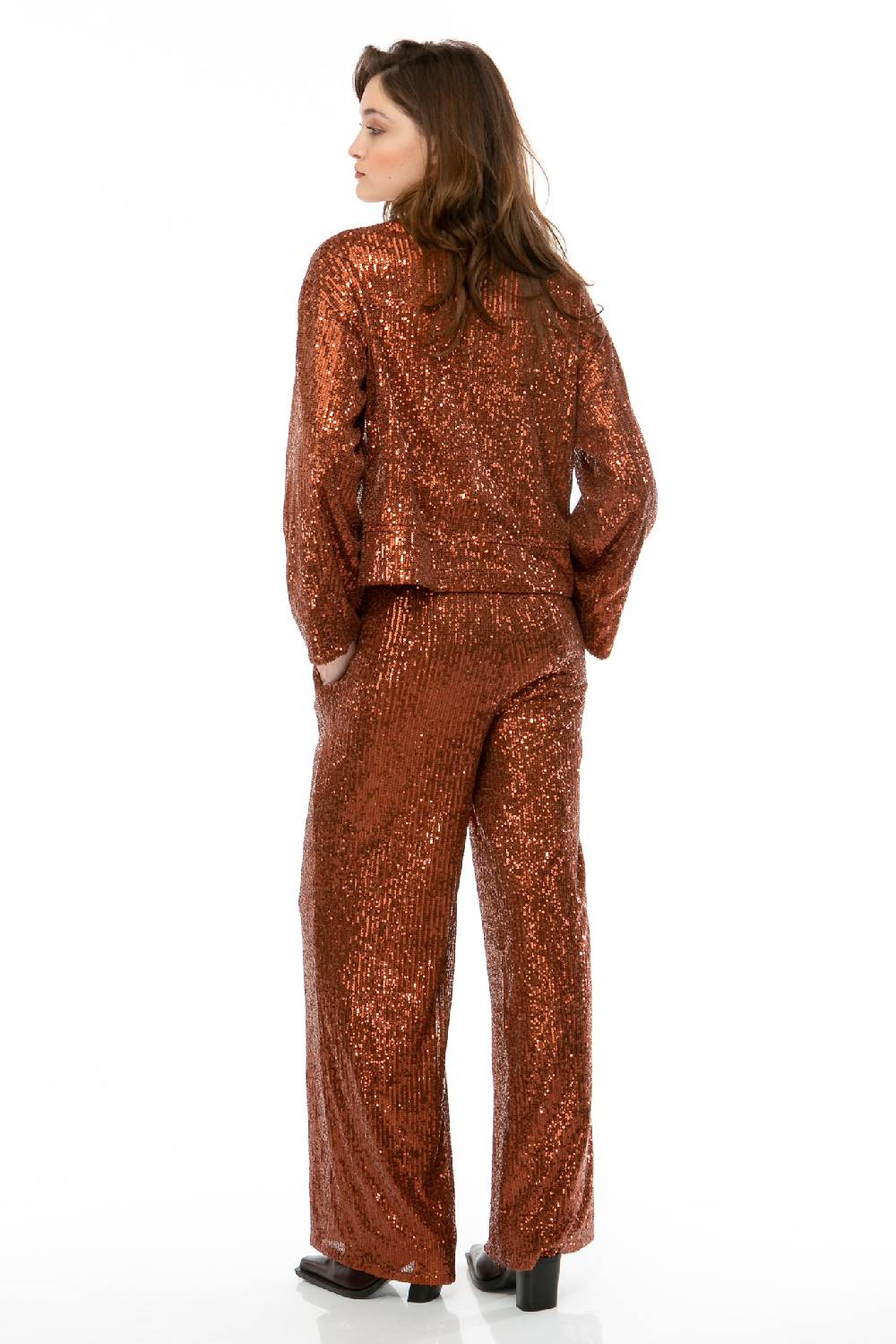 IVI GmbH SEQUINS Boxy Jacke cognac Begrenzt auf 3 Tage