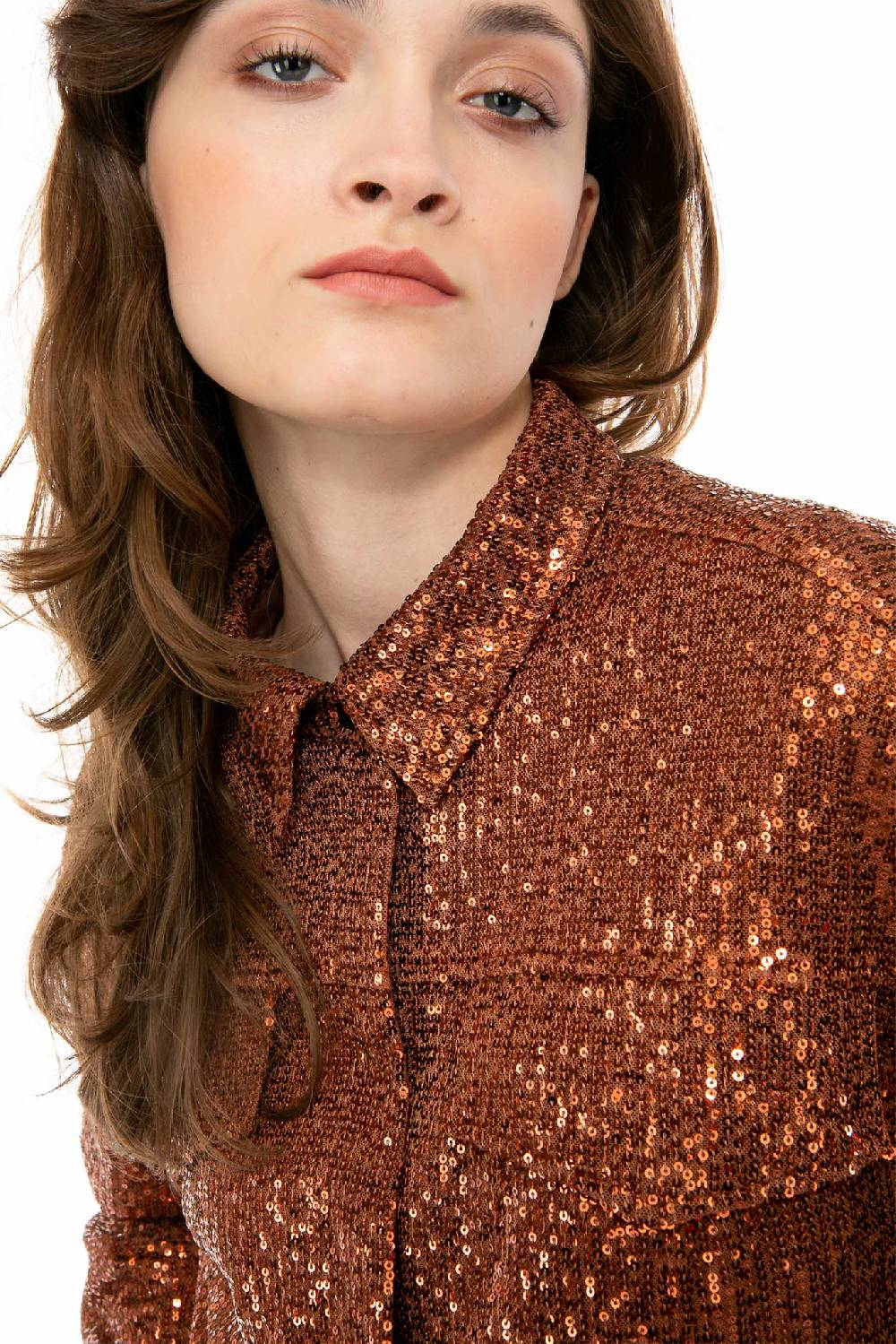 IVI GmbH SEQUINS Boxy Jacke cognac Begrenzt auf 3 Tage