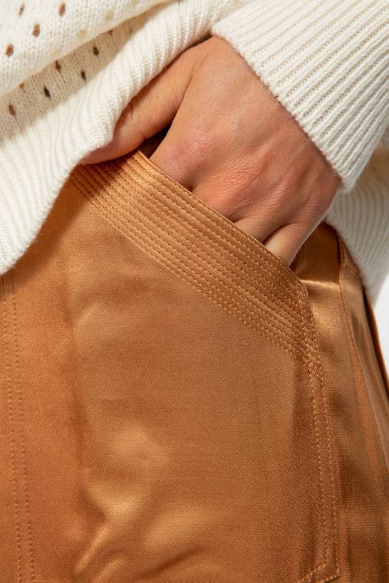 IVI GmbH SATEEN Hose mit Cargo Details terra Limitierter Zeitrabatt