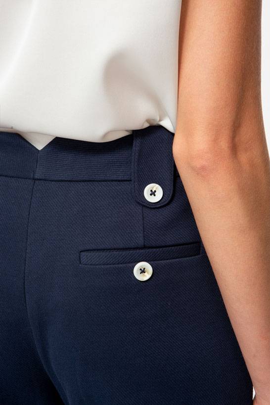 IVI GmbH SOLID JERSEY Bootcut Hose navy Cyber Monday