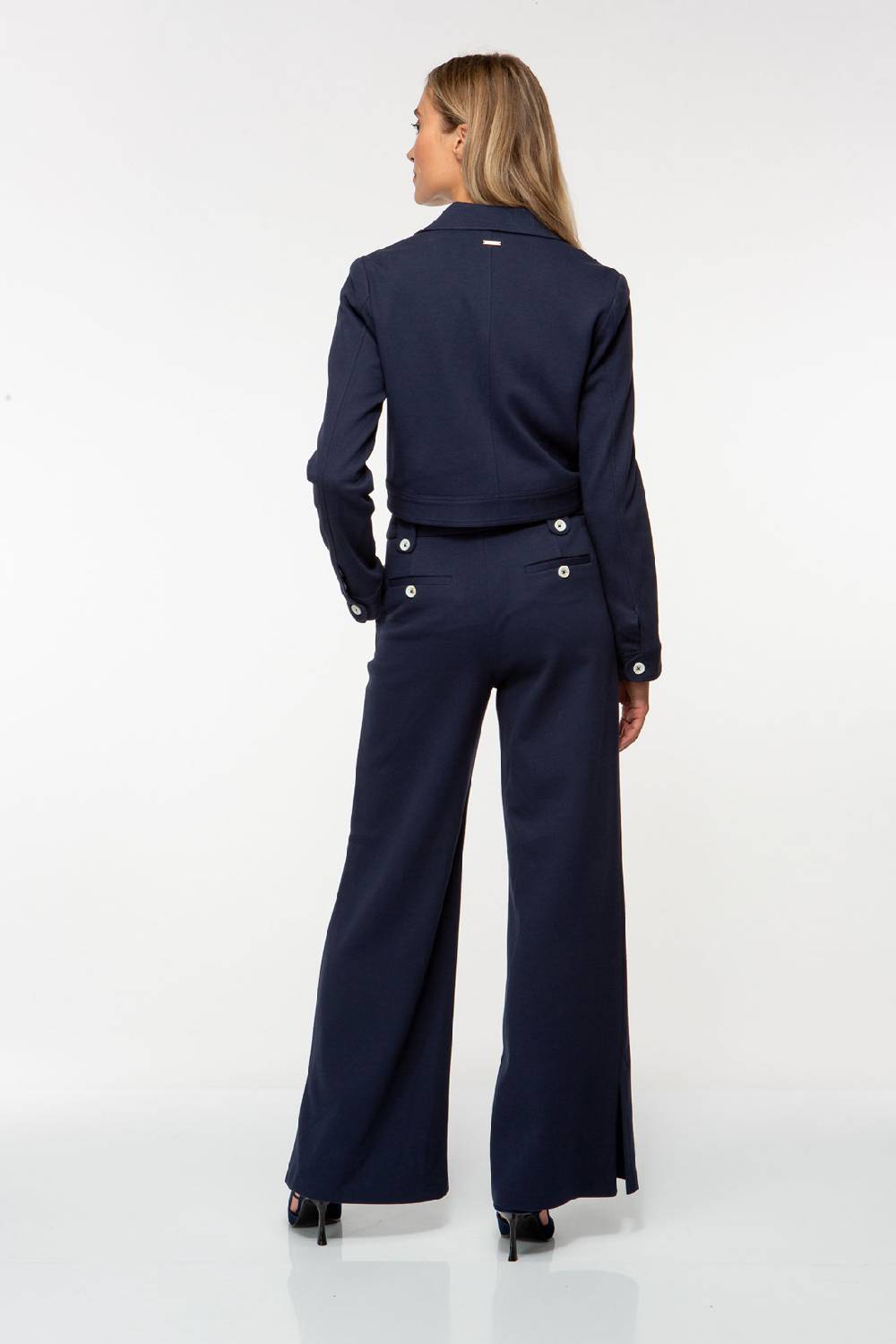 IVI GmbH SOLID JERSEY Bootcut Hose navy Cyber Monday