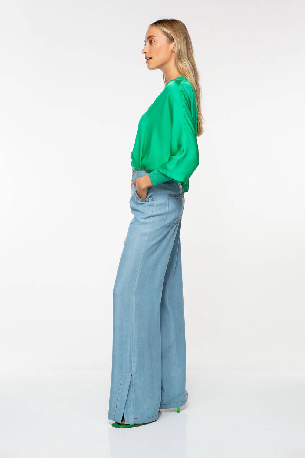 IVI GmbH DENIM Hose mit weitem Bein light blue Weihnachtsangebot