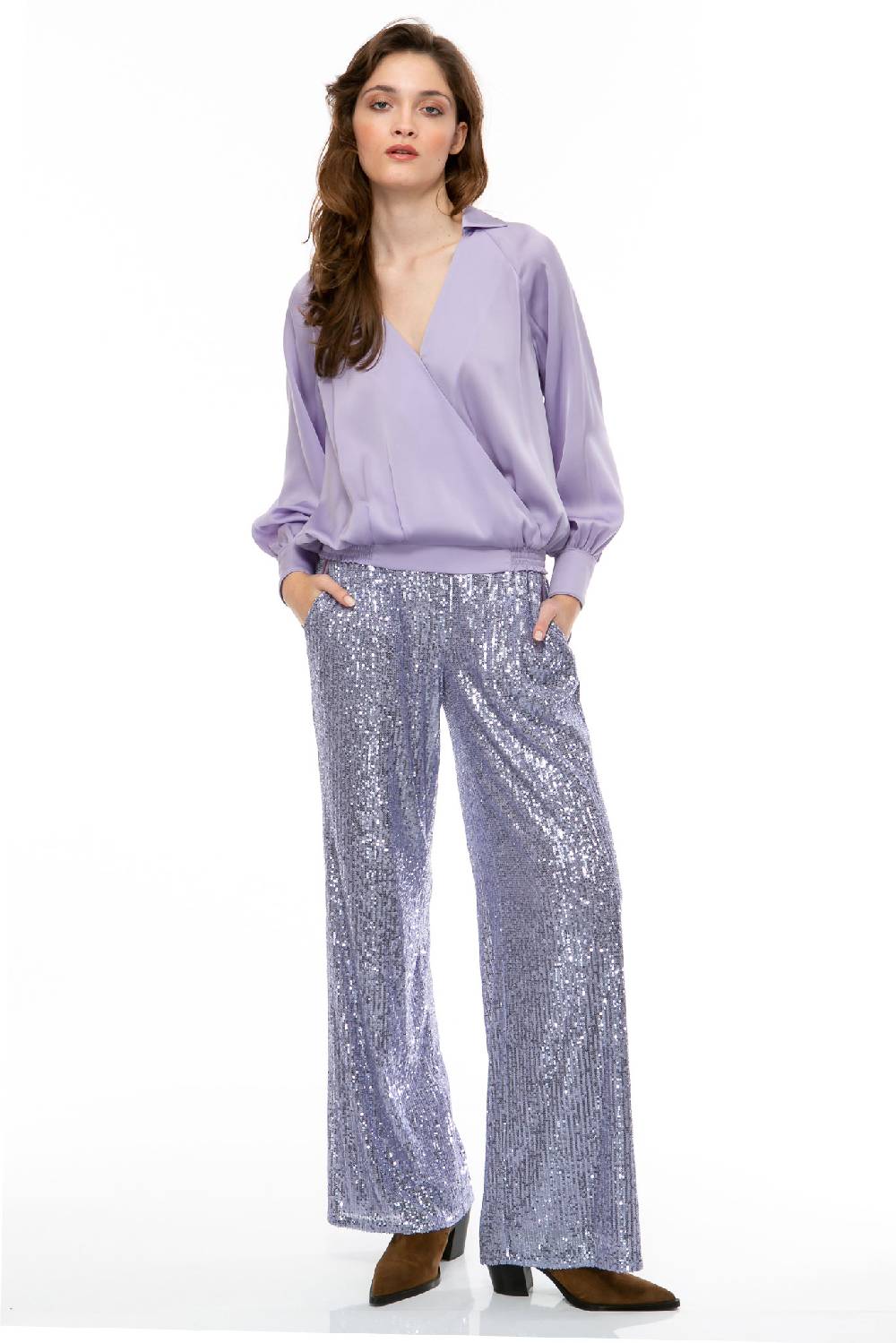 IVI GmbH SEQUINS Hose lila Blitzangebot