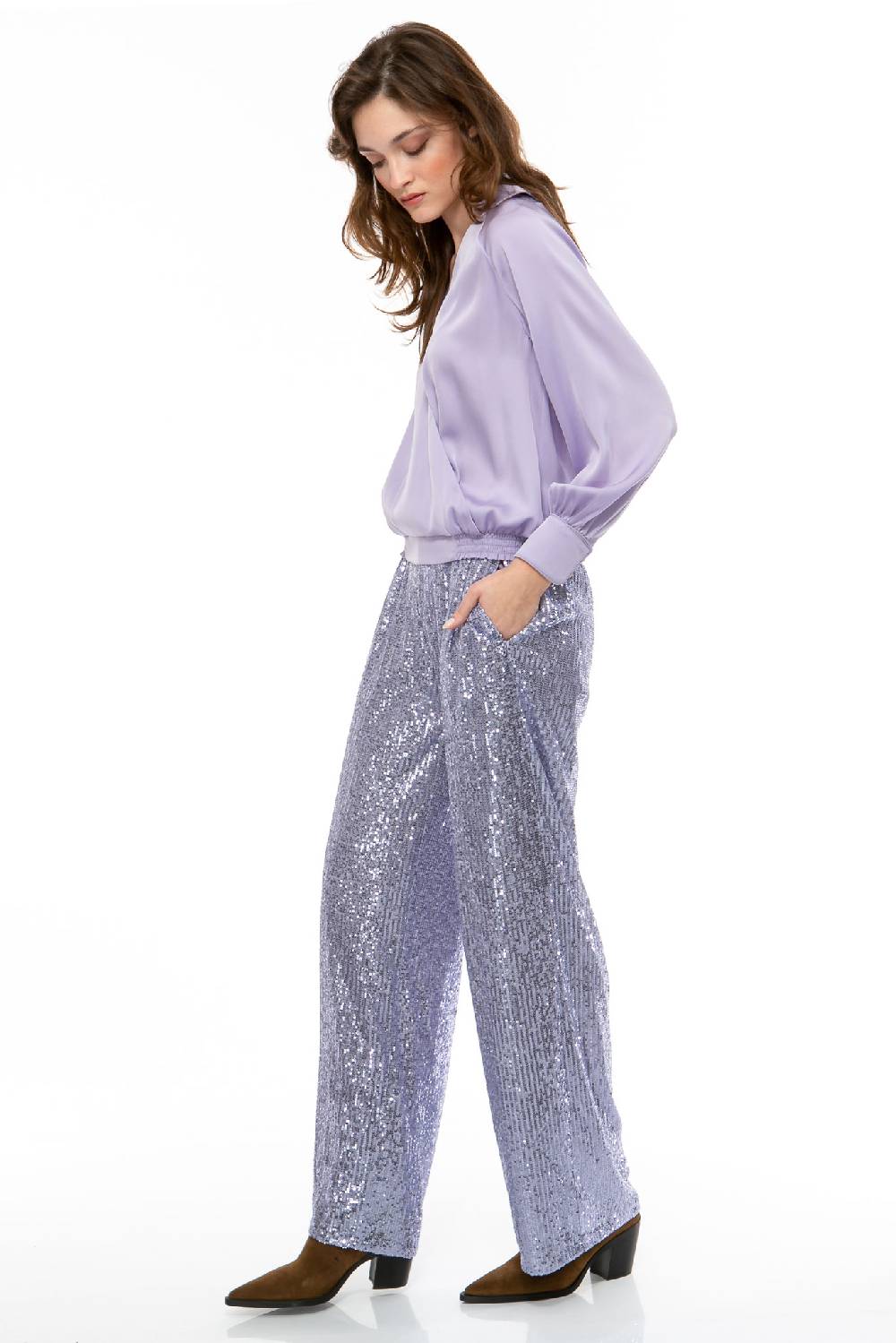 IVI GmbH SEQUINS Hose lila Blitzangebot