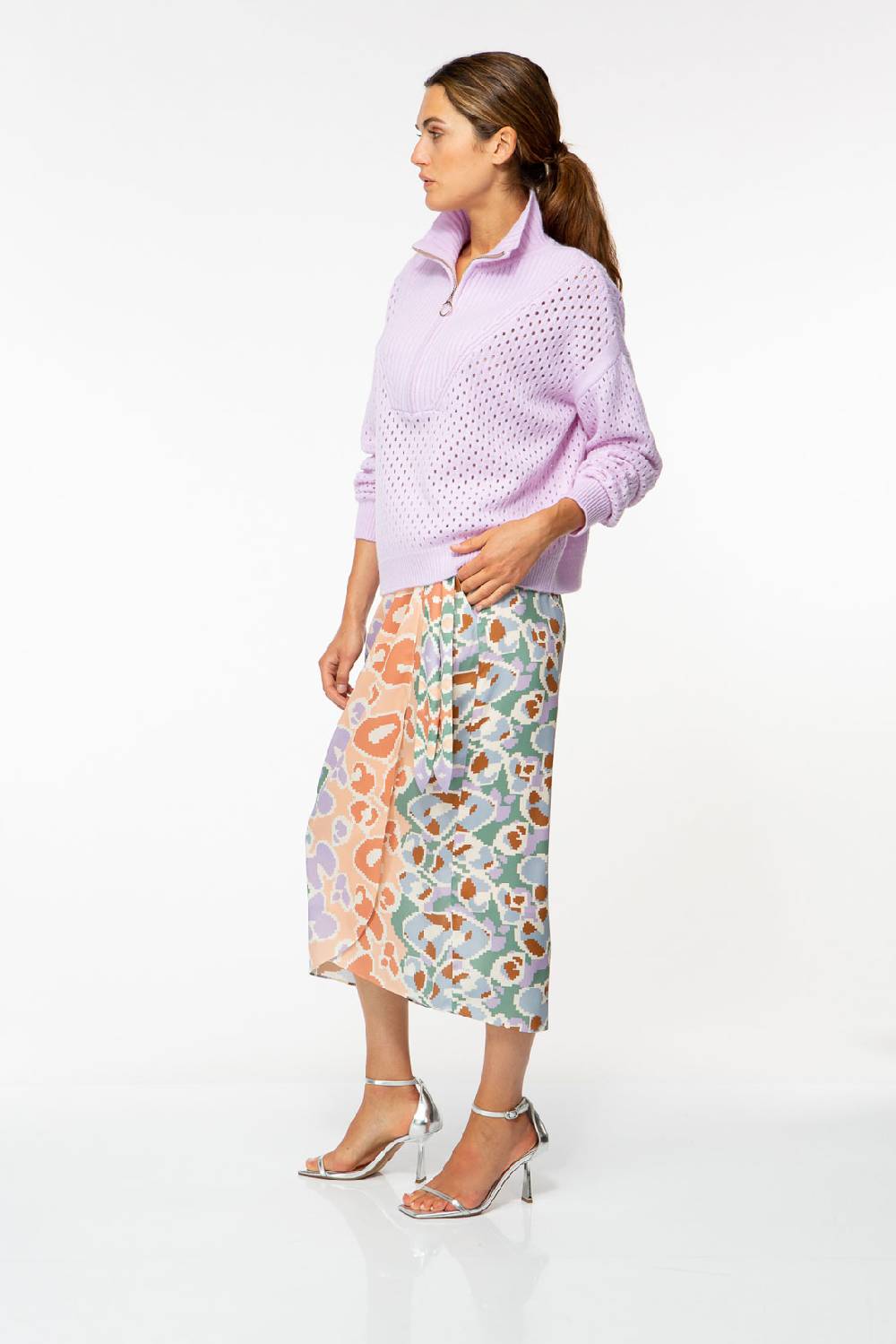 IVI GmbH SOLID KNIT Troyer Pullover violette Tiefpreis