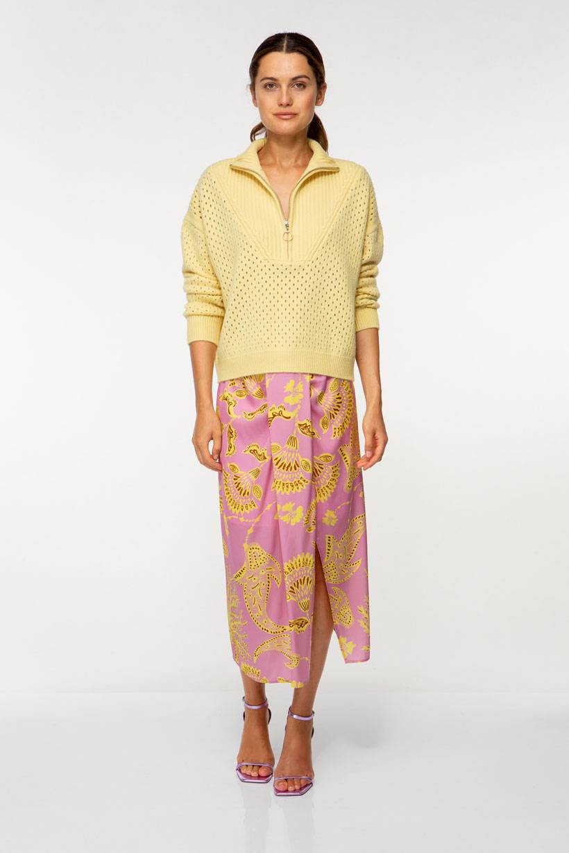 IVI GmbH SOLID KNIT Troyer Pullover pastel sun Super Sparpreis