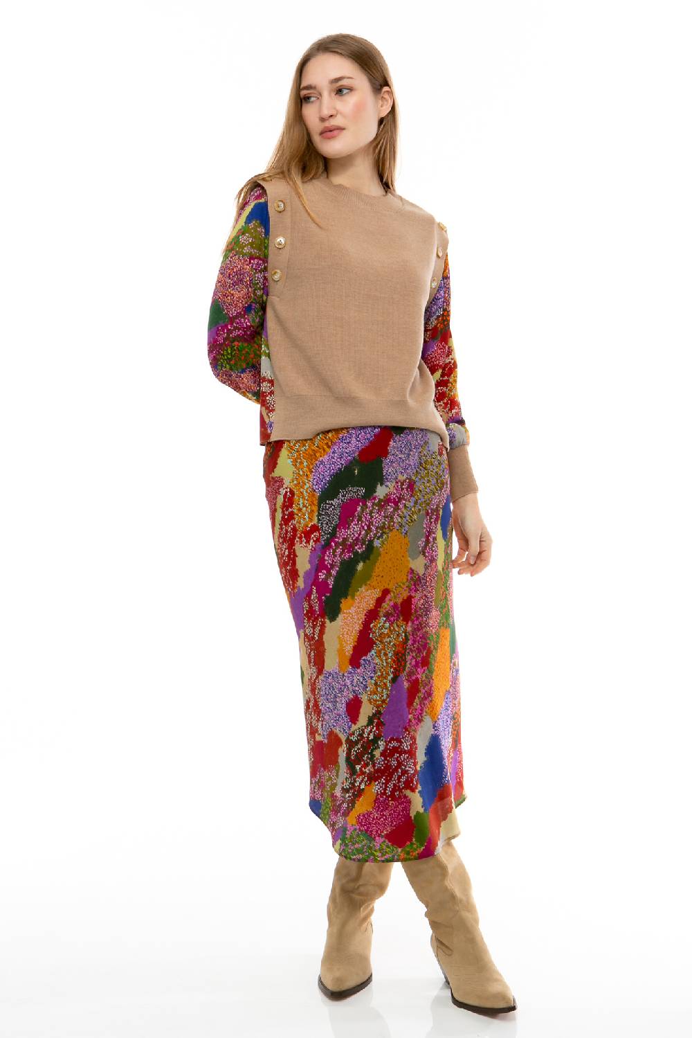 IVI GmbH FLOWER FIELDS Pullunder mit integrierter Bluse multicolor Letzte 2 Tage