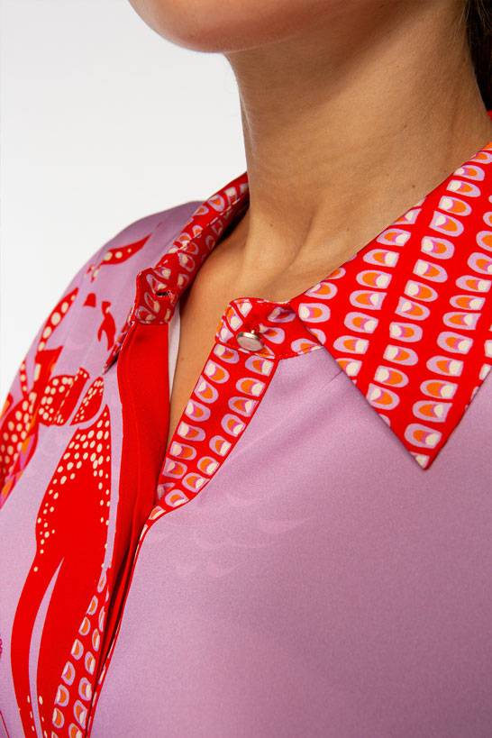 IVI GmbH LOBSTER Hemdbluse aus Seide pink Bis zu 65% Rabatt