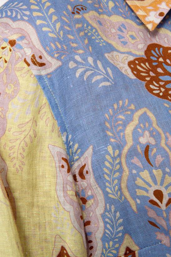 IVI GmbH AMBER Hemdbluse aus Leinen multicolor Kostenloser Versand international
