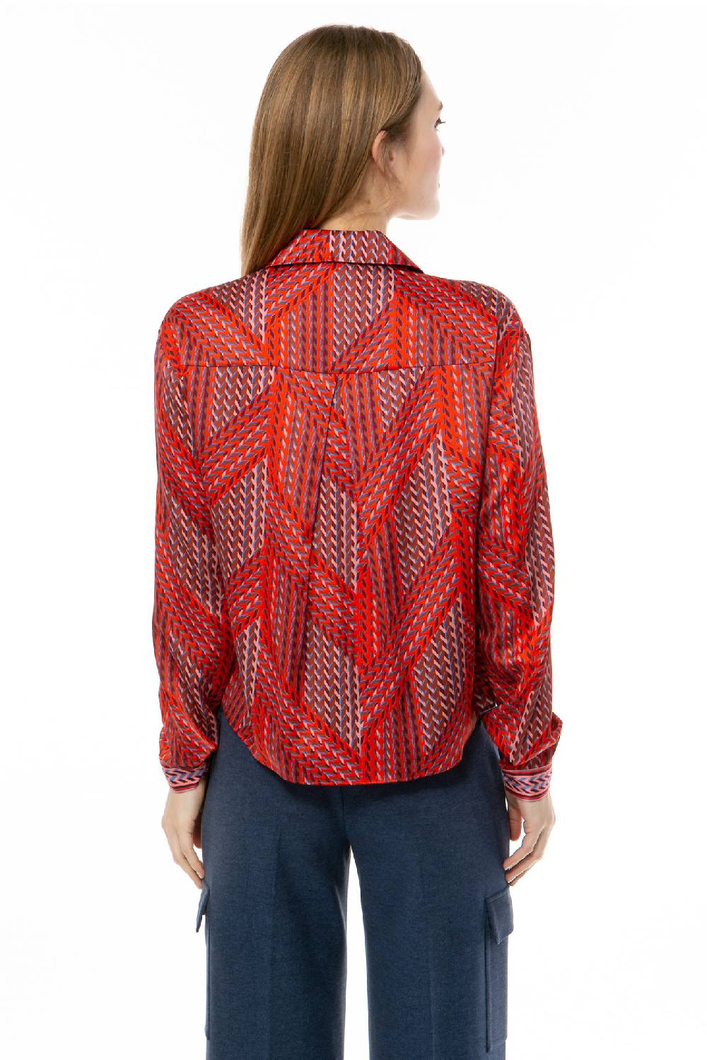 IVI GmbH STRIPES Cropped Bluse rot Im Verkauf