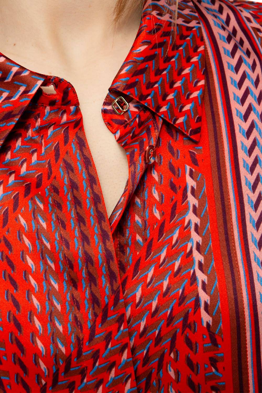 IVI GmbH STRIPES Cropped Bluse rot Im Verkauf