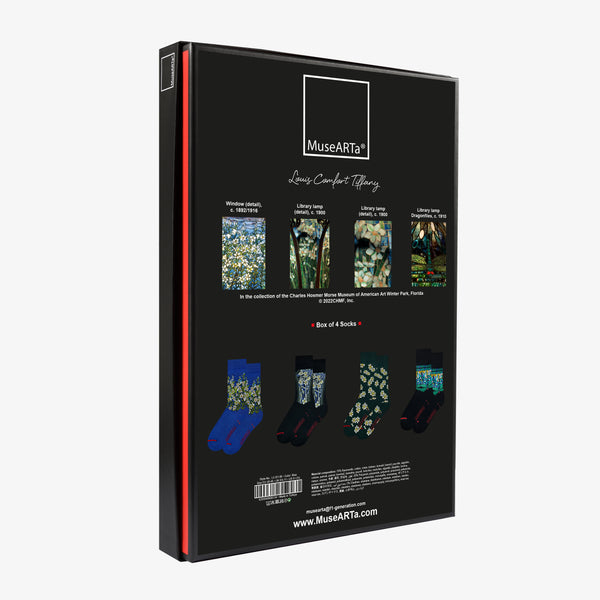 Musearta Louis Comfort Tiffany - Geschenkset mit 4 Paar Socken Black Friday Preise