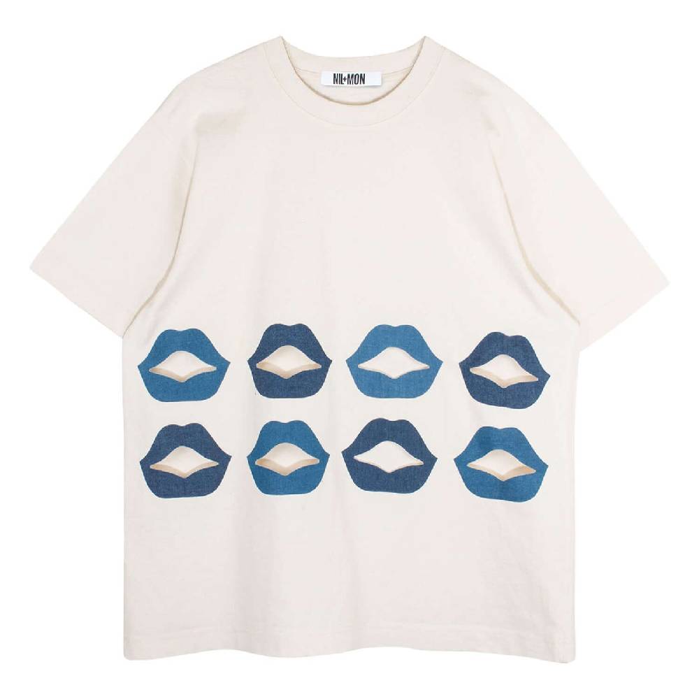 NIL+MON Oversize Tee "Denim Lips" Lagerräumung