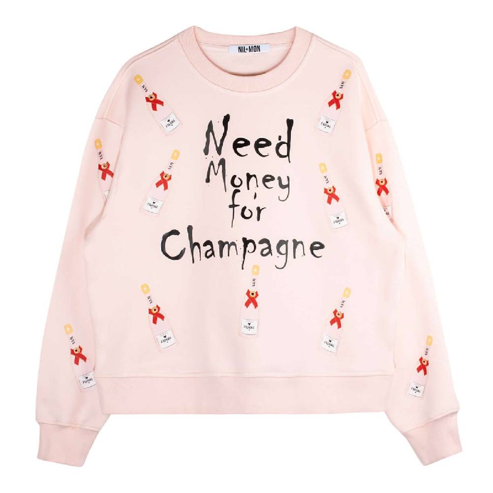 NIL+MON Sweatshirt "Champagne Girl" Nur noch ein Tag übrig