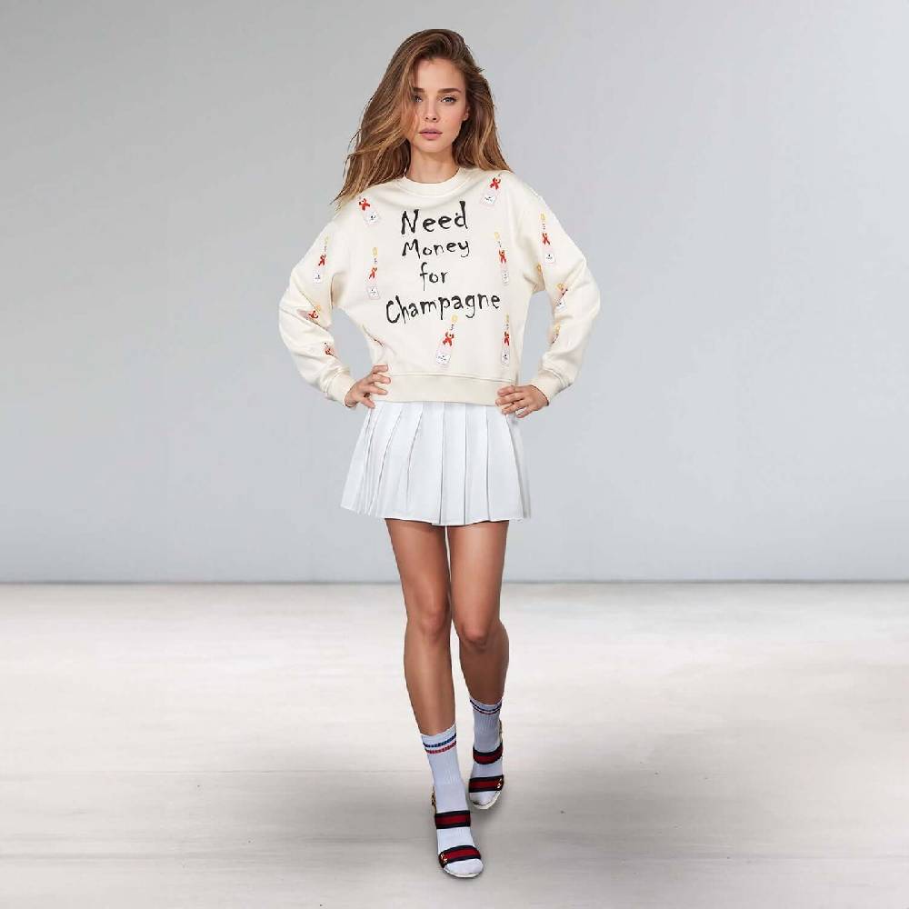 NIL+MON Sweatshirt "Champagne Girl" Super Rabatt