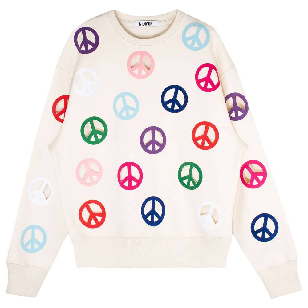 NIL+MON Oversize Sweat "Peace" Riesige Rabatte