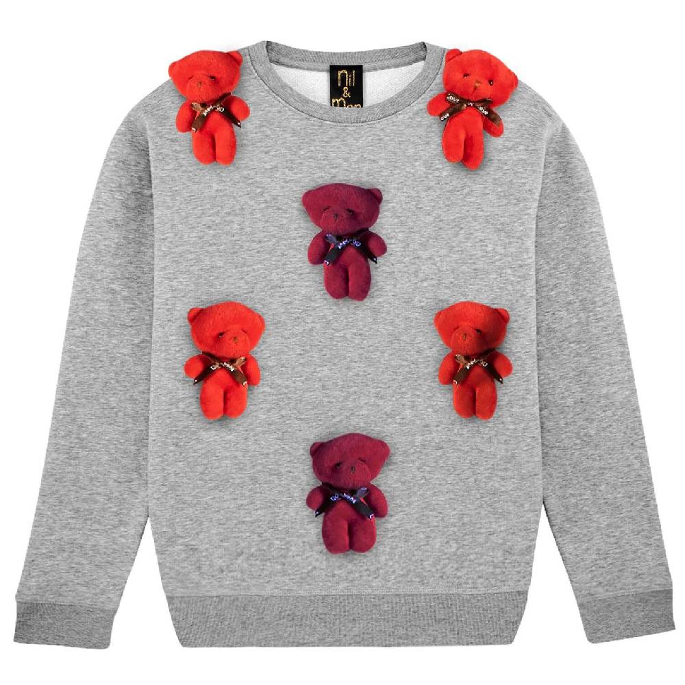 NIL+MON Sweatshirt "Beary Babies" Großer Ausverkauf