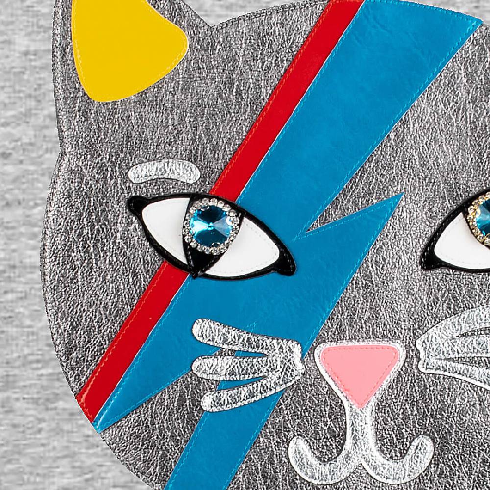 NIL+MON Sweatshirt "Chic Cat Silver" Flash Sale