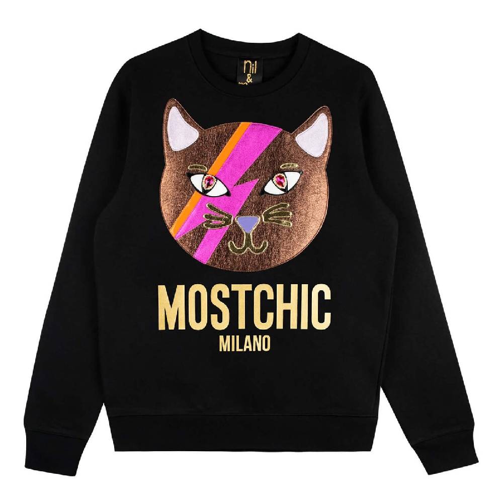 NIL+MON Sweatshirt "Chic Cat Gold" Begrenztes Angebot