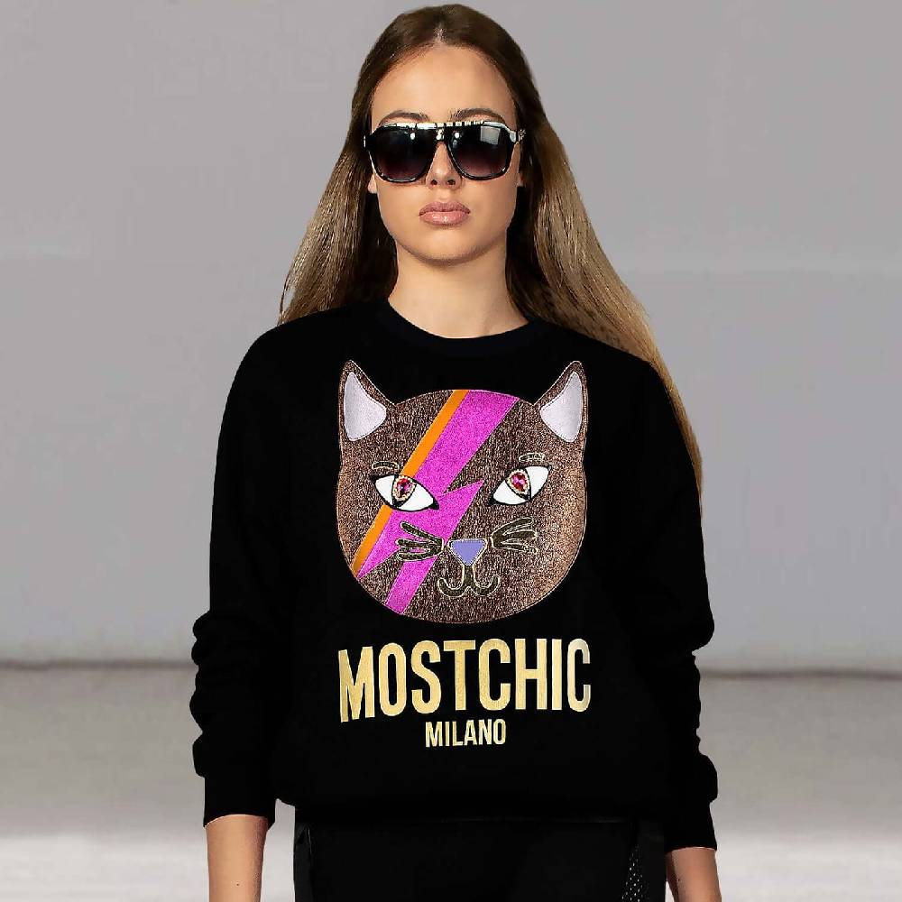 NIL+MON Sweatshirt "Chic Cat Gold" Begrenztes Angebot