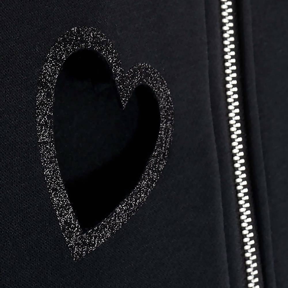 NIL+MON Crop Zip Hoodie "Flying Hearts" Saisonschlussverkauf