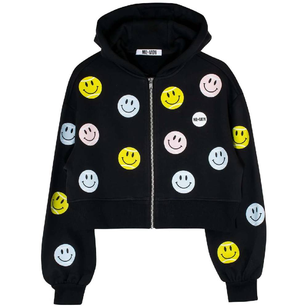 NIL+MON Crop Zip Hoodie "T-Ball" Fabrikladen