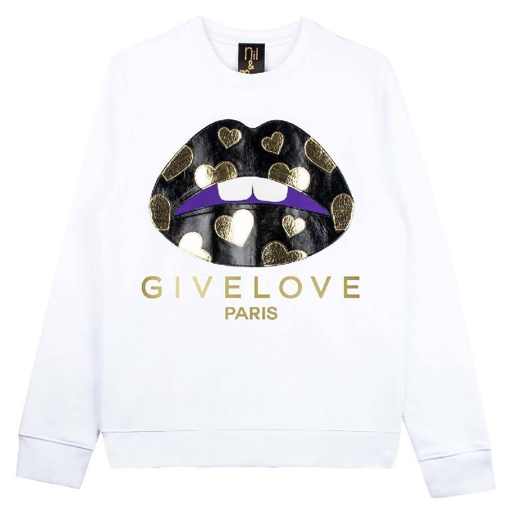 NIL+MON Sweatshirt "Givelove Black" Sonderangebote