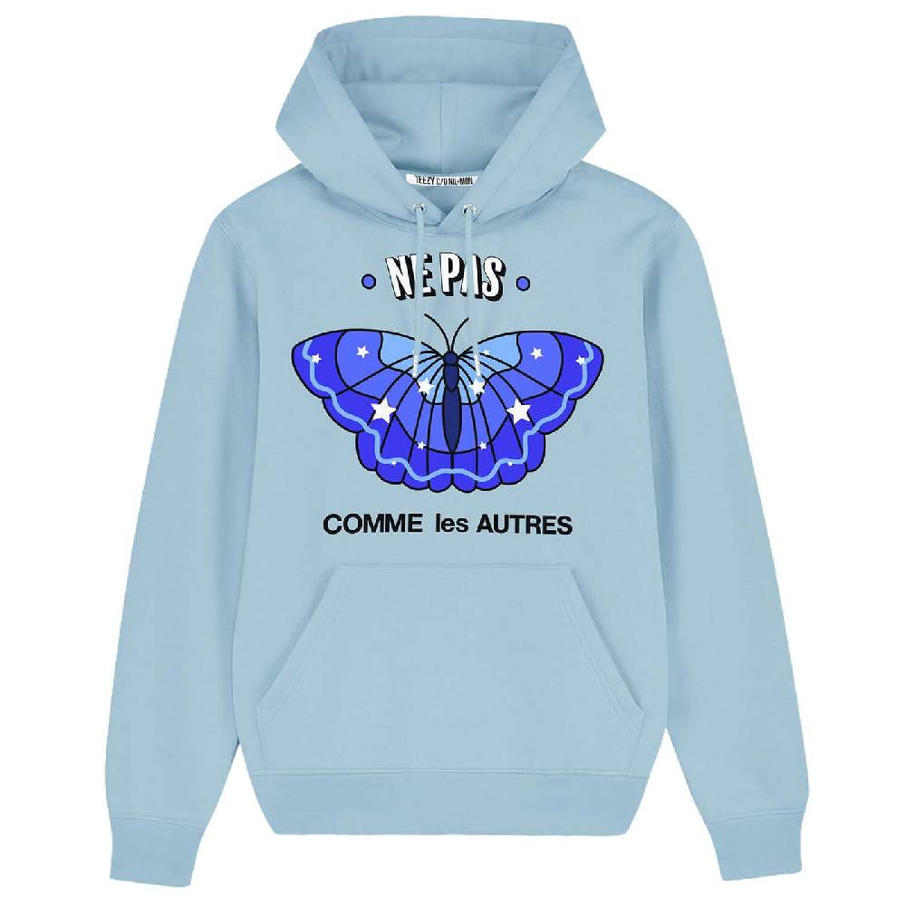 NIL+MON Hoodie "TZ Ne Pas Blue" Im Verkauf