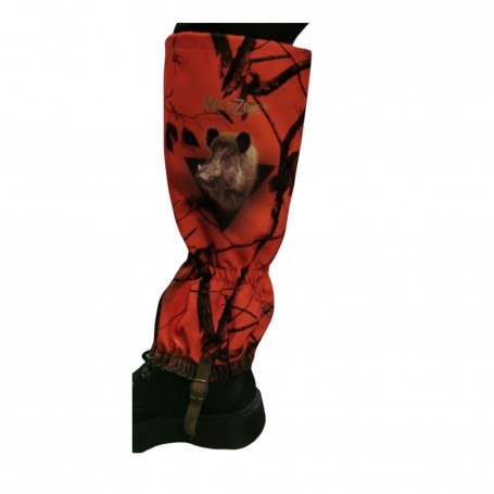 Parforce Gamaschen WILD ZONE camouflage mit wildschweinmotiv (orange) Große Rabatte