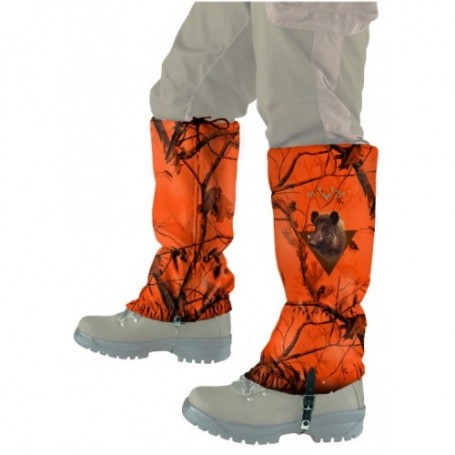 Parforce Gamaschen WILD ZONE camouflage mit wildschweinmotiv (orange) Große Rabatte