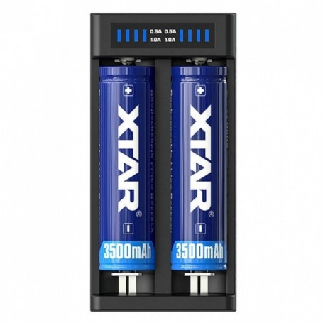 Parforce Ladegerät XTAR MC2 Plus 1-2 Li-Ion 3,7V 10440-21700 mit LED Kostenloser Versand international