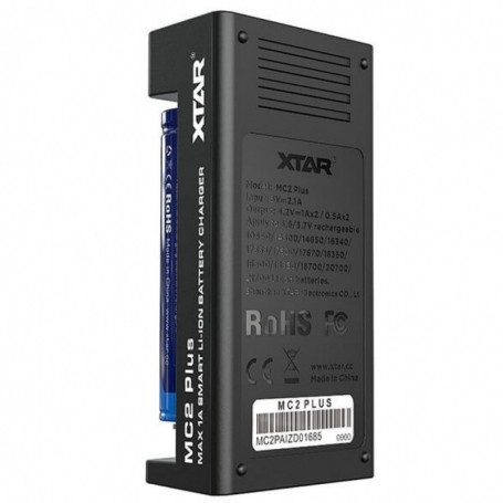 Parforce Ladegerät XTAR MC2 Plus 1-2 Li-Ion 3,7V 10440-21700 mit LED Kostenloser Versand international