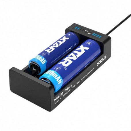 Parforce Ladegerät XTAR MC2 Plus 1-2 Li-Ion 3,7V 10440-21700 mit LED Kostenloser Versand international