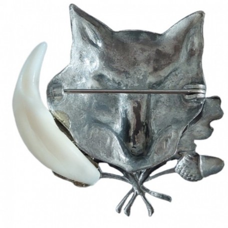 Parforce Anstecknadel mit Motiv aus fox und Eichenzweig ARTURE (2668) Clearance-Verkauf
