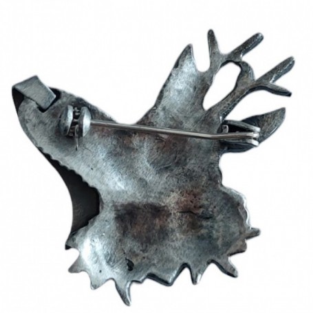 Parforce Anstecknadel mit Motiv von Hirsch und Edelweiss ARTURE (2610) zollfrei