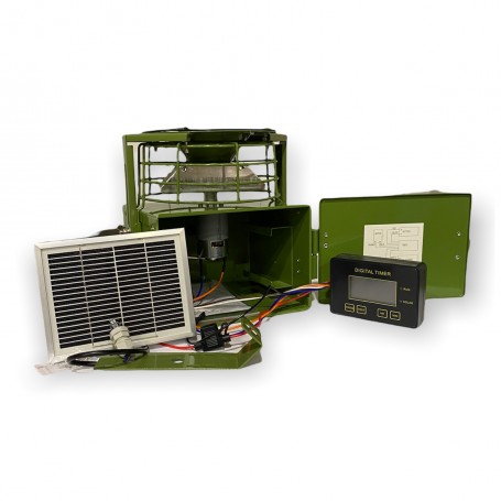 Parforce Automatischer Metall-Wildfütterer HUNTERA FeedPro M2 12V mit Solarpanel Preisnachlass