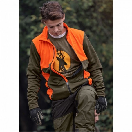 Parforce Fleece SEELAND Elliot (tannengrün/Hi-Vis orange) Tägliche Deals