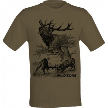 Parforce T-Shirt- WILD ZONE mit Fighting Deers Print